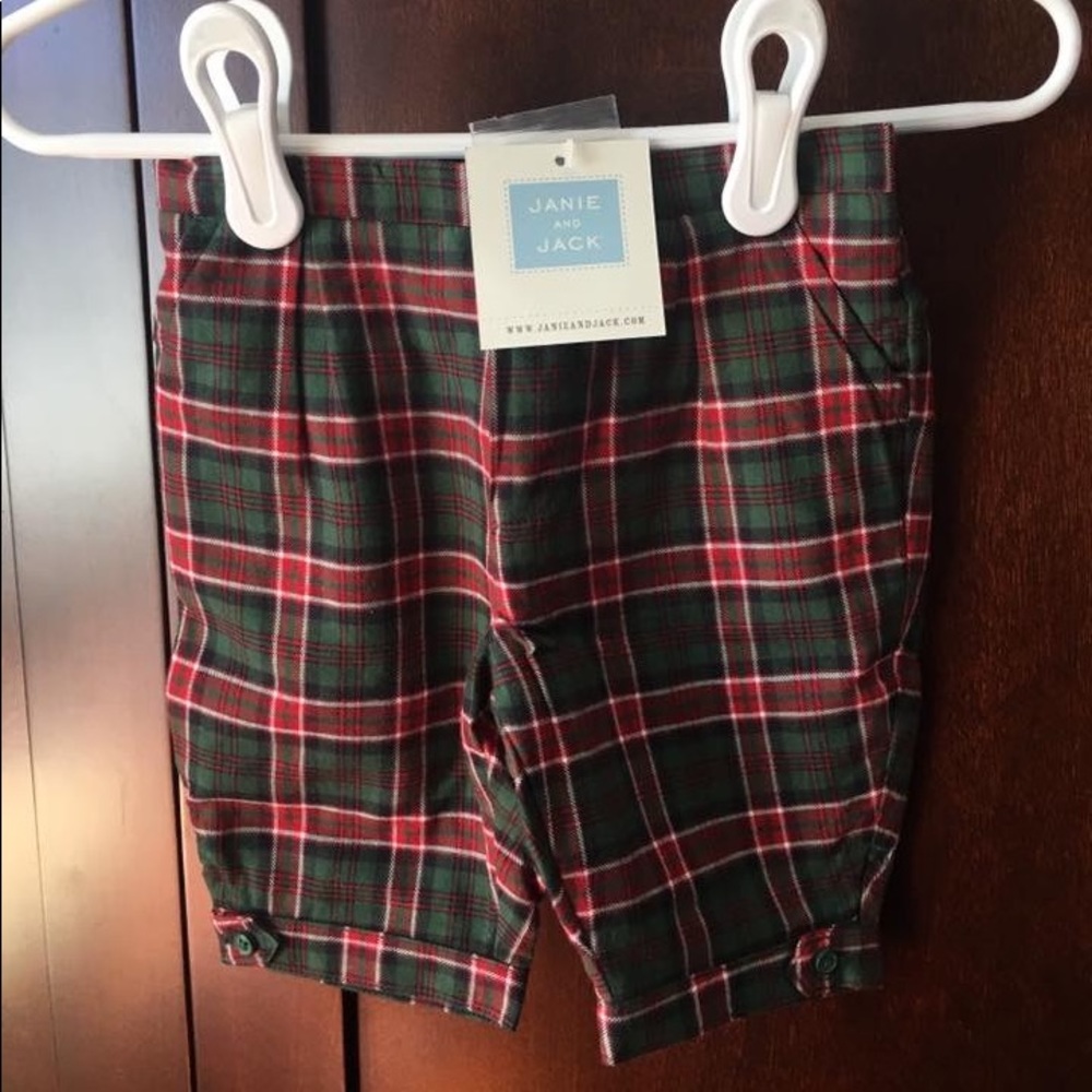 Janie and Jack Tartan (Red Green Plaid) Pants